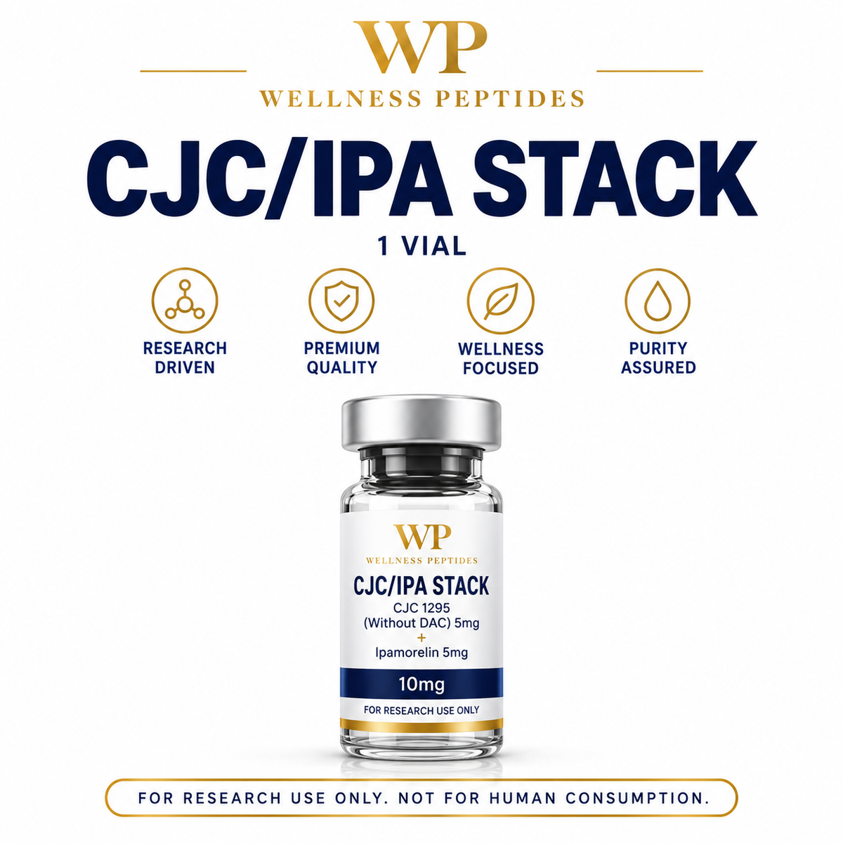 CJC/Ipa Stack- (CJC-1295 (Without DAC) 5mg + Ipamorelin 5mg)